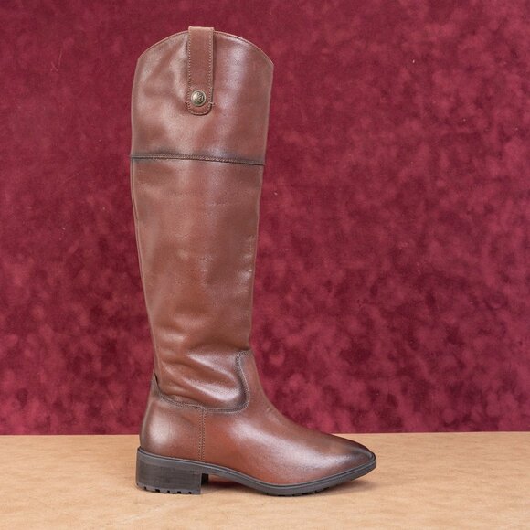 Sam Edelman Wmn Drina Brown Leather Fashion Equestrian Riding Knee Boots sz 6.5 - Picture 4 of 10